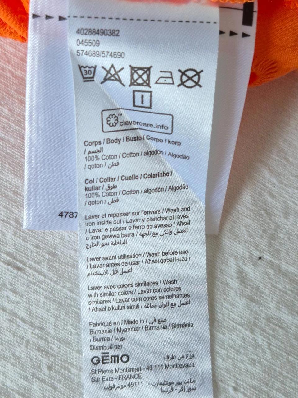 Orange blouse "Gémo" size XL new – photo 5
